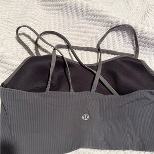 lululemon like cloud  Black Strappy ribbed bra size 8